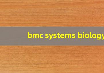 bmc systems biology